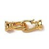 Brass Fold Over Clasps KK-Z121-25G-1