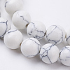 Synthetic Howlite Beads Strands X-G-E110-8mm-5-3