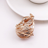 Brass Bead Cage Pendants BECA-PW0002-06KCG-1