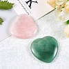 2Pcs 2 Style Heart Natural Mixed Gemstone Massage G-SZ0001-76B-4