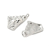 Brass Micro Pave Clear Cubic Zirconia Pendants KK-B139-24B-P-2