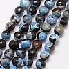 Natural Fire Crackle Agate Bead Strands G-K166-06F-10mm-05-1