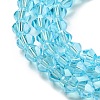 Transparent Electroplate Glass Beads Strands GLAA-F029-3mm-C20-3