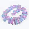 Electroplate Natural Quartz Crystal Beads Strands G-F462-01D-2