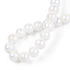 Electroplate Opaque Glass Beads Strands X-GLAA-T032-P8mm-AB02-5