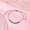 Natural Round Kyanite Beads Braided Bead Bracelets for Women BJEW-JB11655-10-1