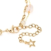 Brass Link Chain & 304 Stainless Steel Textured Dapped Chains Bracelets for Women BJEW-JB12481-02-4