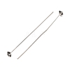Brass Micro Pave Cubic Zirconia Stud Earring Findings CU-CBA4618-01P-08-2