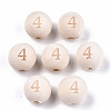 Unfinished Natural Wood European Beads WOOD-S045-141A-4-1