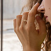1Pc Brass Micro Pave Clear Cubic Zirconia Open Cuff Rings for Women RJEW-LP0002-37U-1