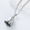 Vintage 304 Stainless Steel Archangel Saint Michael Bell Pendant Necklaces for Women DL5649-2