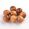 Olycraft Round Natural Wood Beads WOOD-OC0001-97-2