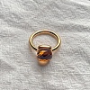 Square 304 Stainless Steel with Glass Finger Rings FS-WG8AAFA-25-1