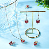 4Pcs 2 Styles Brass Glass Pendants KK-TA0008-18A-6