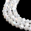 Opaque Solid Color Electroplate Glass Beads Strands LS-EGLA-A039-P4mm-B15-3