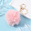Faux Rabbit Fur Pom Pom Ball Keychain KEYC-FS00031-01-3