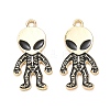 Skull Alloy Enamel Pendants AL-CBAD3B4-04G-02-1