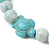 Synthetic Turquoise Beaded Stretch Bracelets for Women BJEW-TA00574-01-3