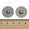 Brass Synthetic Turquoise Cabochons KK-Z088-06B-3