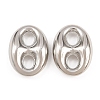 Brass Oval Links Connector Charms KK-H292-47P-01-1