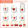 Rose/Heart/Strawberry Alloy Enamel Pendant Stitch Markers HJEW-AB00421-2