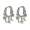 Rack Plating Brass Hoop Earrings EJEW-B062-47P-1