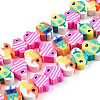 Handmade Polymer Clay Beads Strands CLAY-N008-081-1