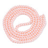 Baking Painted Pearlized Glass Pearl Round Bead Strands X-HY-Q003-4mm-05-2