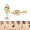 Brass Micro Pave Cubic Zirconia Pendants KK-A281-22G-03-3