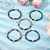 6mm Round Mixed Gemstone Braided Bead Bracelets BJEW-JB10848-2