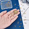 40Pcs 4 Styles Ion Plating(IP) 304 Stainless Steel S-Hook Clasps STAS-UN0061-24-4