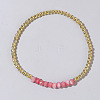 Colorful Mixed Brass Synthetic Gemstone Bead Copper Bracelet Women's Fashion Jewelry Wholesale RJ2833-1-1