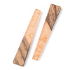 Transparent Resin & Walnut Wood Pendants RESI-S389-043A-B04-2