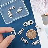 Unicraftale 8Pcs 4 Styles 304 Stainless Steel Fold Over Clasps STAS-UN0055-29-4