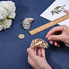 2Pcs Flower Alloy Rhinestone Brooch JEWB-FG0001-70C-3