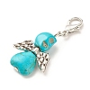 Dyed Synthetic Turquoise Pendant Decorations HJEW-JM00672-04-3