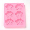 Footprint Shape Food Grade Silicone Molds AJEW-E027-05-2