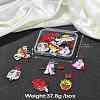12Pcs 6 Styles Halloween Printed Acrylic Pendants SACR-CJ0001-70-10