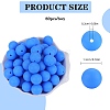 80Pcs Round Silicone Focal Beads SIL-SZ0001-24-09-2