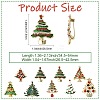 9Pcs 9 Styles Christmas Tree Enamel Pins JEWB-CJ0003-28-2