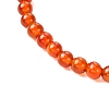 Natural Carnelian Beads Stretch Bracelets for Women Men BJEW-JB11346-4