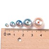 Rainbow ABS Plastic Imitation Pearl Beads OACR-MSMC001-03-2