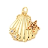 Brass Micro Pave Cubic Zirconia Pendants KK-A266-49B-G-1
