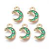 Light Gold Plated Alloy Enamel Pendants X-ENAM-R136-19C-1