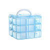 3-Tier Transparent Plastic Storage Container Box CON-PW0001-036C-1