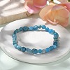 Natural Apatite Bead Stretch Bracelets BJEW-K213-40-5