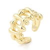 Brass Hollow Open Cuff Rings RJEW-K089-03G-3