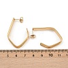 304 Stainless Steel Polygon Stud Earrings EJEW-P324-12G-5