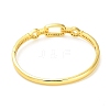 Brass Micro Pave Clear Cubic Zirconia Hollow Rectangle Hinged Bangles for Woman BJEW-M312-03D-G-3