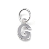 925 Sterling Silver Letter Charms STER-C012-01S-G-1